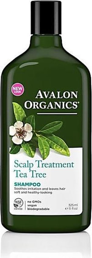 Avalon Organics – Shampoo Tea Tree hoofdhuid behandeling (325 ml)