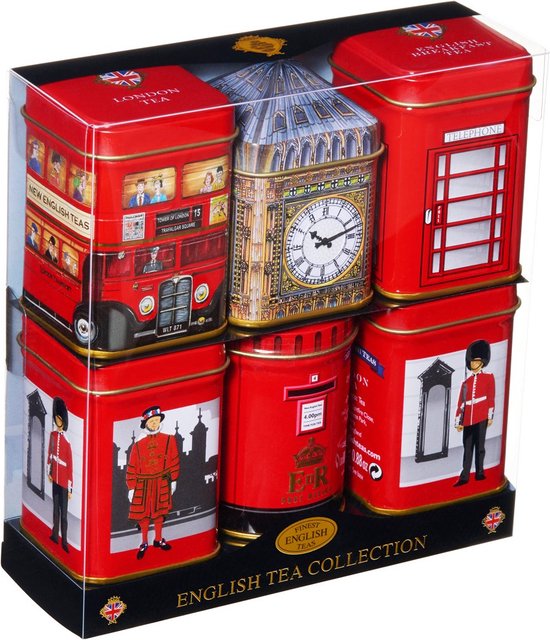 New English Teas Best of British 6 Mini Tin Gift Pack