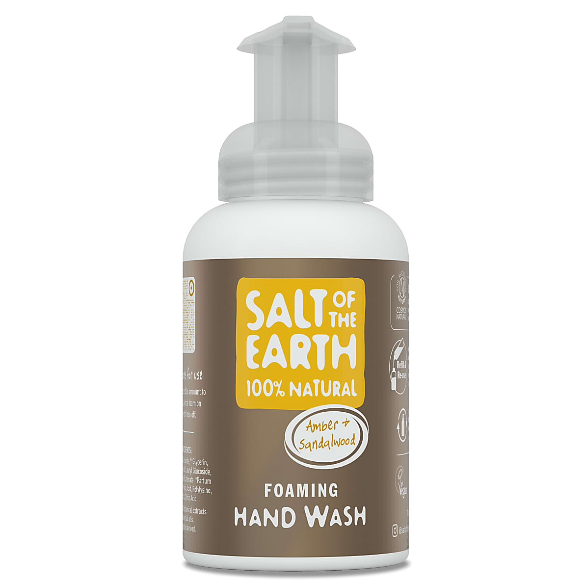 Salt of The Earth Foaming Hand Wash – Amber Sandalwood 250ml