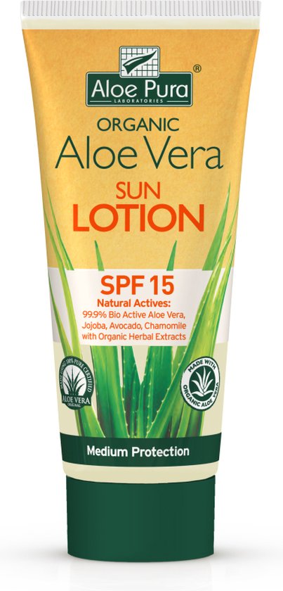 Aloё Vera Pura Organic Sun SPF15 Medium Protection Lotion – Zonnebrand lotion