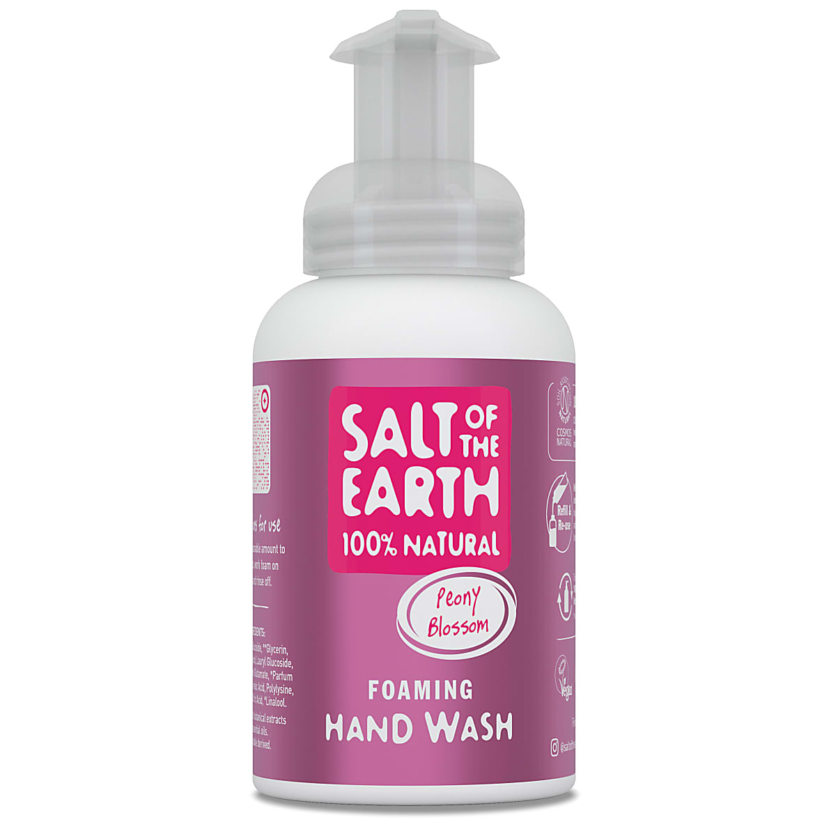 Salt of The Earth Foaming Hand Wash – Peony Blossom 250ml