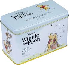 New English Teas Winnie the Pooh Tea Caddy with 40 English Breakfast Teabags, Tigger, Piglet & Eeyore