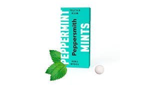 PEPPERSMITH FINE ENGLISH PEPPERMINT XYLITOL MINTS 12X15G